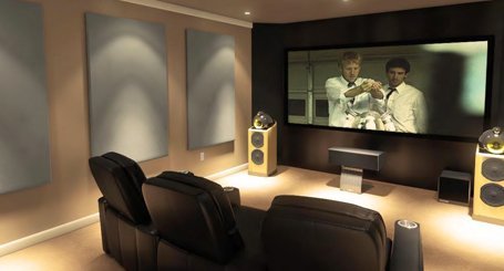 Residential home theatre rooms ideally have suitable acoustic treatment