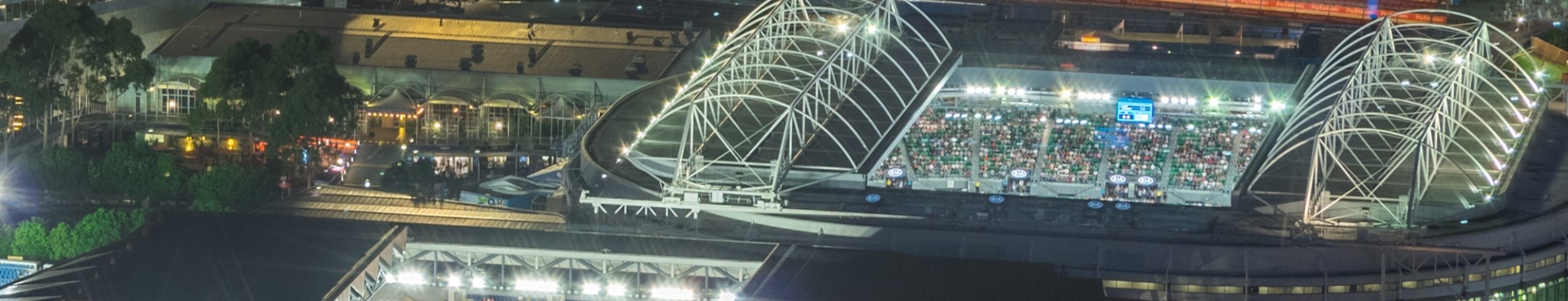 Melbourne tennis courts with Pyrotek acoustic solutions